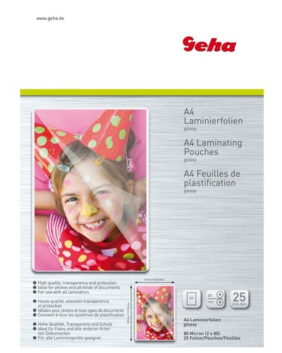 25x geha laminierfolie din - geha,