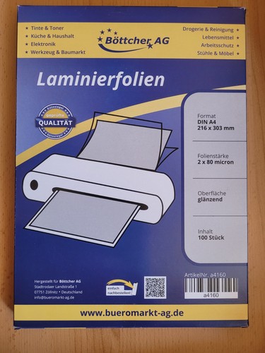 Böttcher laminierfolien din - böttcher,