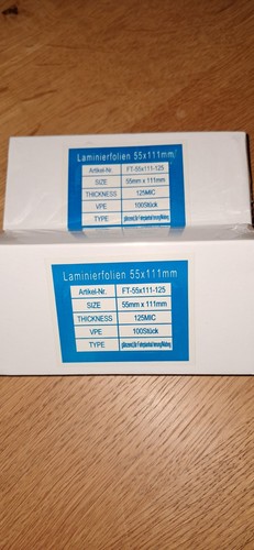Laminierfolie 55x111mm - laminierfolie,